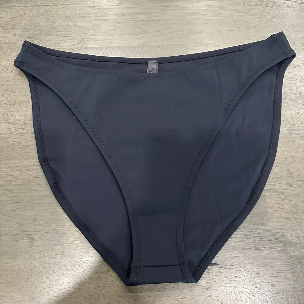 Skims Swim Mid Coverage Bottoms Onyx Black Size 3X